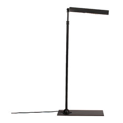 Slimline Task Adjustable Floor Lamp in Bronze Finish from RH - Floor Lamps