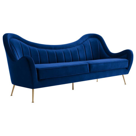 Cheshire Channel Tufted Performance Velvet Sofa