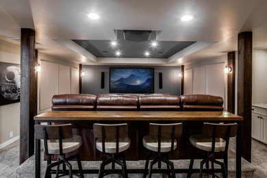 Inspiration for a home theater remodel in Baltimore