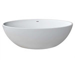 Atlantis - Venzi PietraStone 37 x 67 Man Made Stone Freestanding Bathtub By Atlantis - PietraStone freestanding series style can be interpreted as both, contemporary and classic design allowing full enjoyment of deep soaking comfort.An oasis suddenly appears before you. The aroma of tropical citrus fills the air as you walk slowly towards a pool of pristine water. You hear the therapeutic sound of water flowing into the pool at your feet. Upon entering, you feel the soothing water gently massage your body. While you bathe, slowly the experience overwhelms your senses as you drift away.