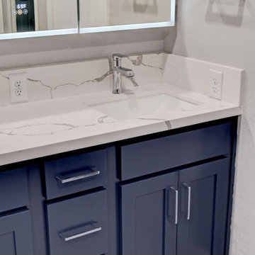 North Summerlin Deep Blue Master Bathroom