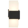 Acuo Outdoor LED Sconce, Textured Black, Cool White