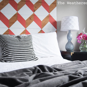 DIY Geometric Headboard for under $100
