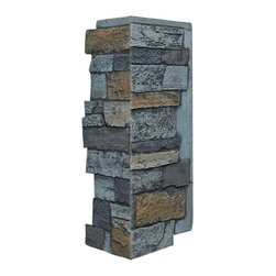 142-BRIGHTON WIDE STACKED STONE CORNER 24"H X 11"W X 1 1/4"D - Wall Panels