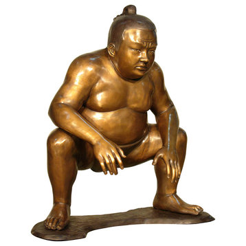 Sumo Wrestler Bronze Sculpture