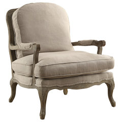 Baxton Studio Antoinette Classic Antiqued French Accent Chair