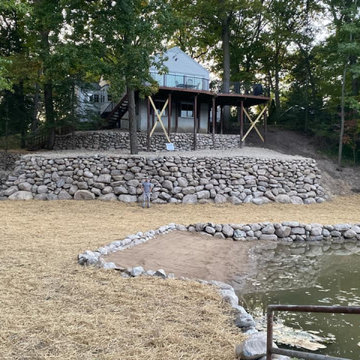 Boulder Wall, Seawall, Beach, Patio, Deck, & Dock