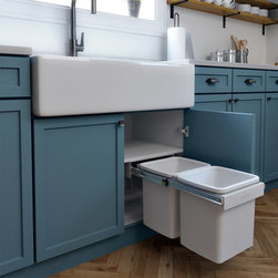 2 x 15L Waste Bin with Handle Pull - Waste Disposal Units