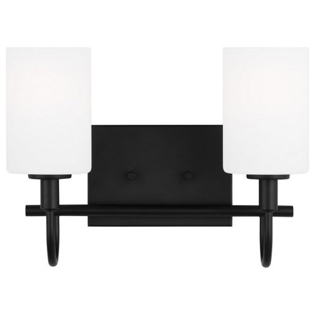 Oak Moore 2-Light Bath Vanity, Midnight Black