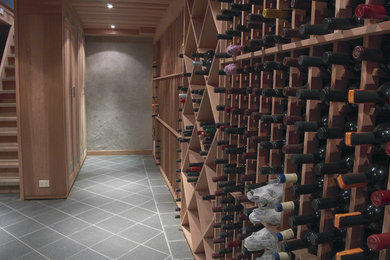 Modern wine cellar in Melbourne.