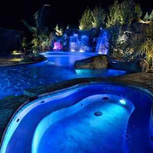 HGTV's "Cool Pools-Scuba Pool" Swim Through Grottos, Lazy River & Waterfalls