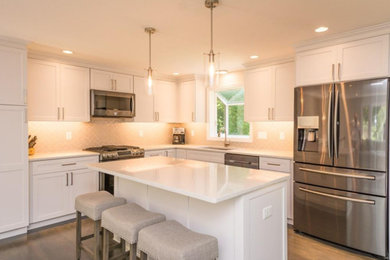 Transitional kitchen photo in Boston