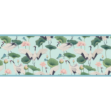 GB50041 Cranes &Grasshoppers Peel and Stick Wallpaper Border 10in x 15ft Long