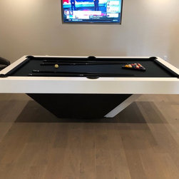 Vogue Espresso/White Pool Table - Game Tables