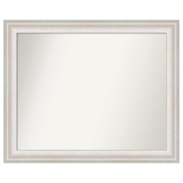 Trio White Wash Silver Non-Beveled Wall Mirror 32.5x26.5 in.