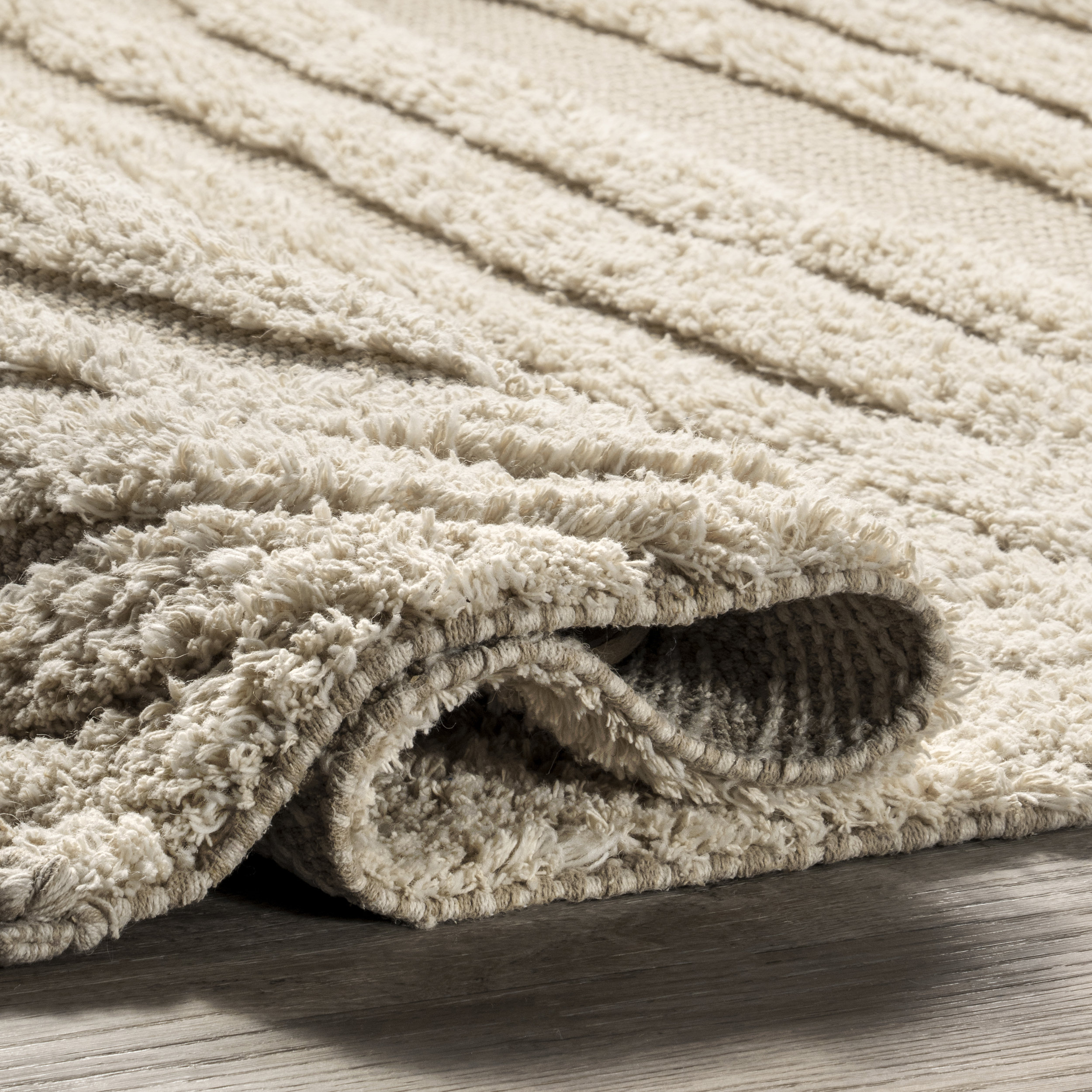 View of Arvin Olano x RugsUSA Riley Textured Shag Rug, 2'x8' - Contemporary ...