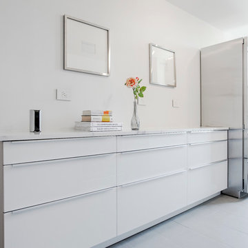 Ikea 2/3 Depth Sektion Kitchen Bottom Cabinets, Liebherr Refrigerator