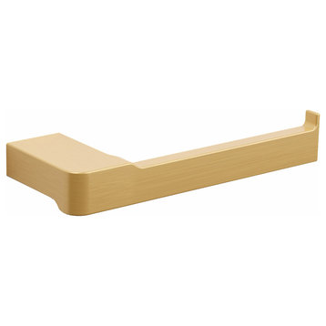 Yass Toilet Paper Holder Without Cover, Brushed Gold Toilet Paper Holder