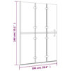 vidaXL Shower Enclosure Folding Glass Shower Enclosure ESG 39.4"x55.1" White