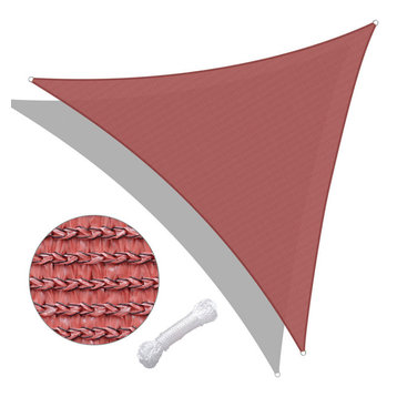 A+ Yescom 20 Ft 95% UV Block Triangle Sun Shade Sail Canopy Outdoor Patio Net