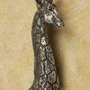 Giraffe Head Right Knob, Bronze With Copper Wash