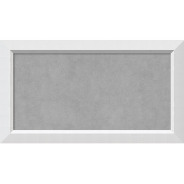 Framed Magnetic Board, Blanco White Wood, 28x16