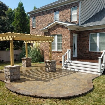 Trex Deck, Pergola and Urbana Tumbled Pavers