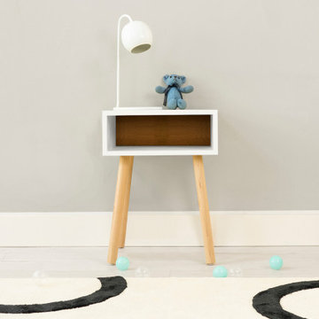 Minimo Nightstand (walnut/white)