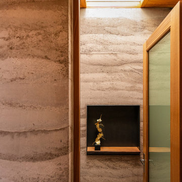 Rammed earth walls