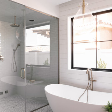 Gray Tile Bathroom