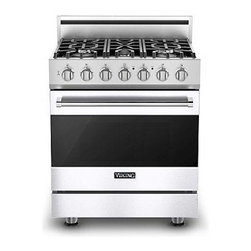 Viking 3 Series 30" Dual Fuel Range, White Natural Gas | RVDR3305BWHNG - Gas Ranges And Electric Ranges