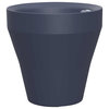 TruDrop Rim Modern Self-Watering Plant Pot, Midnight, 18"