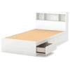 South Shore Reevo Twin Storage Bed in White