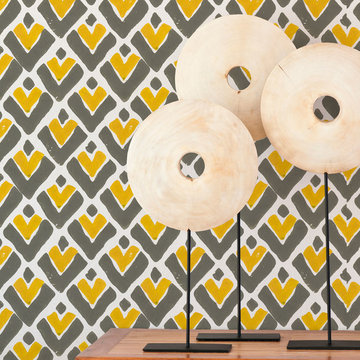 Aim High Hand Printed Artisan Wallpaper by Sarah & Ruby