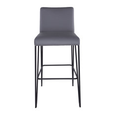 Euro Style - Amir Bar Stool, Dark Gray/Black - Bar Stools and Counter Stools