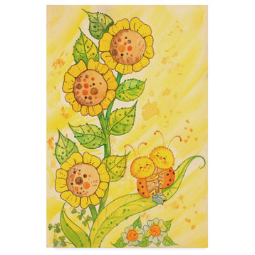 Beverly Johnston 'The Yellow Sunflowers' Canvas Art, 30"x47"