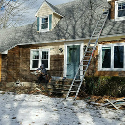 New Vinyl Siding Dormered Cape - Siding And Stone Veneer
