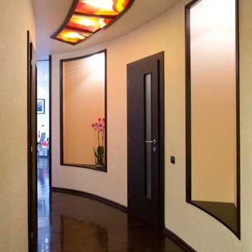 Temporary Liquid Wallpaper in a Hallway