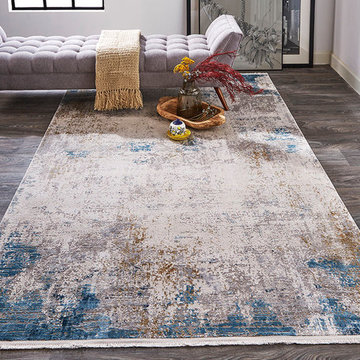 Lindstra Area Rug - Ivory/Blue