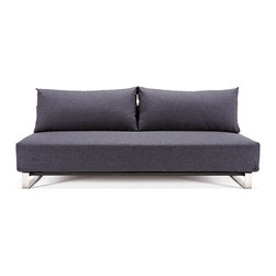 Innovation Supremax Sleek Excess Lounger | Basic Dark Grey Sofa / Chrome Legs - Sofas