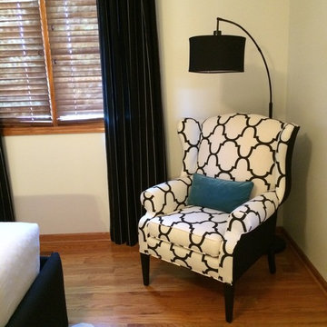 Black and White Guest Room