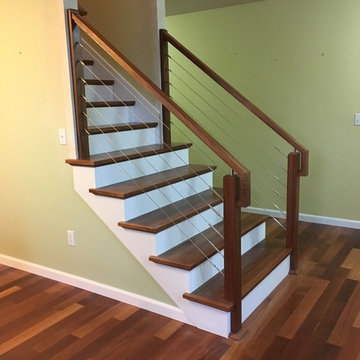 Contemporary SS Cabled with Sepele Wood