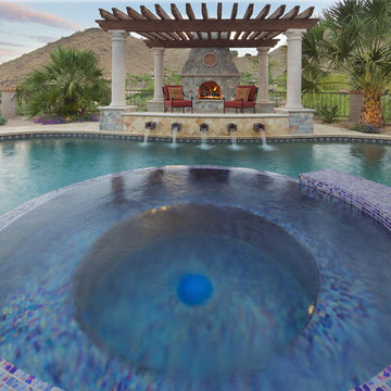 Swimming Pool & Spa and Pergola with Fireplace