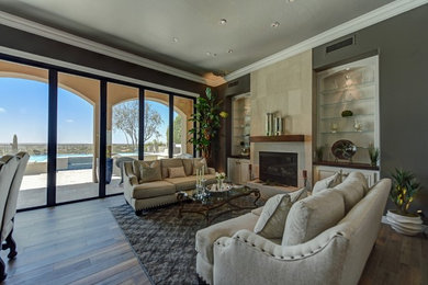Inspiration for a tropical living room remodel in Phoenix