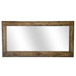 Renewed Decor - Double Vanity Herringbone Style Mirror, Driftwood, 60"x30" - Give any room in your home charm with this handmade reclaimed styled wood mirror. The wood has been given new life sanded and restored. It now it deserves a place to rest holding a mirror for your family and friends to enjoy for years to come.