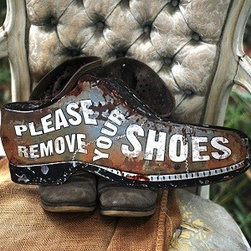 "PLEASE REMOVE YOUR SHOES" SIGN - Products