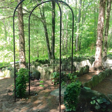Rock Rich- Ferro Firenze arbor as you enter the labyrinth