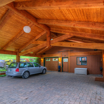 Damascus, OR Residence | Carport, Garden Art Piece & Interior Exposed Beam