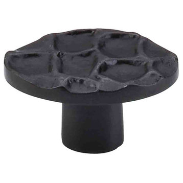 Top Knobs  -  Cobblestone Oval Knob Small 2" - Coal Black