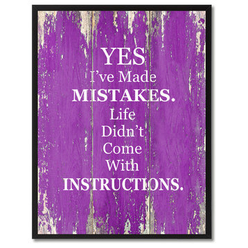 Yes I've Made Mistakes Inspirational, Canvas, Picture Frame, 13"X17"